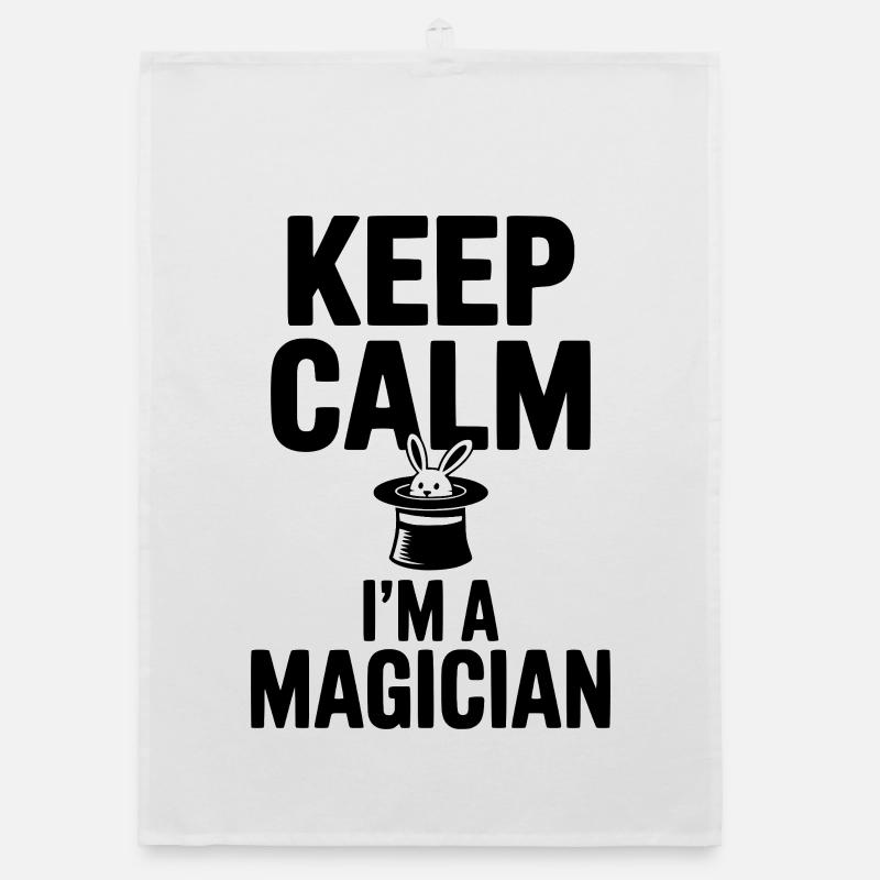 Keep Calm I’m a Magician Organic dish towel