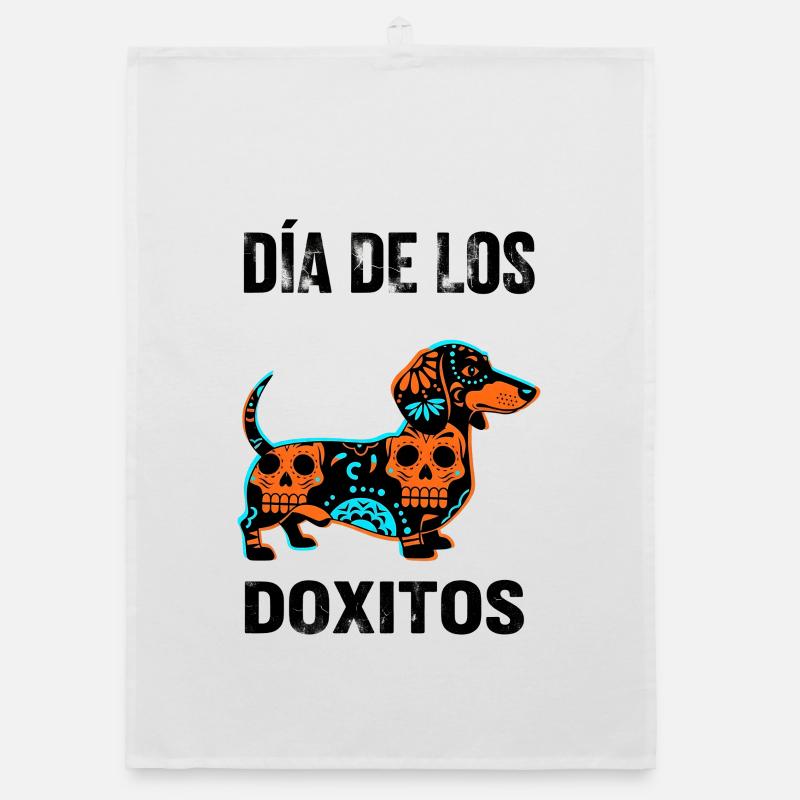 Día de los Doxitos Dachshund Organic dish towel