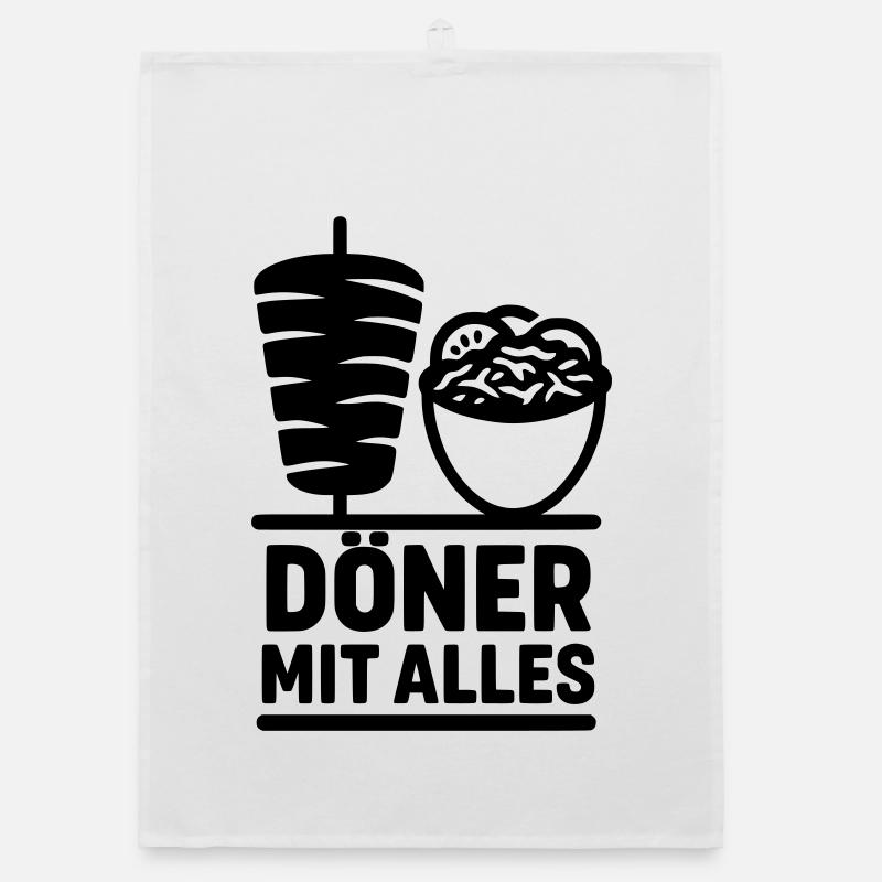 Döner mit alles Organic Geschirrtuch