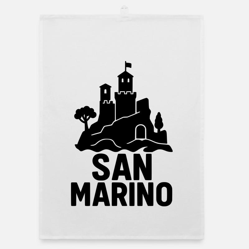 Saint-Marin Italie Silhouette Torchon bio