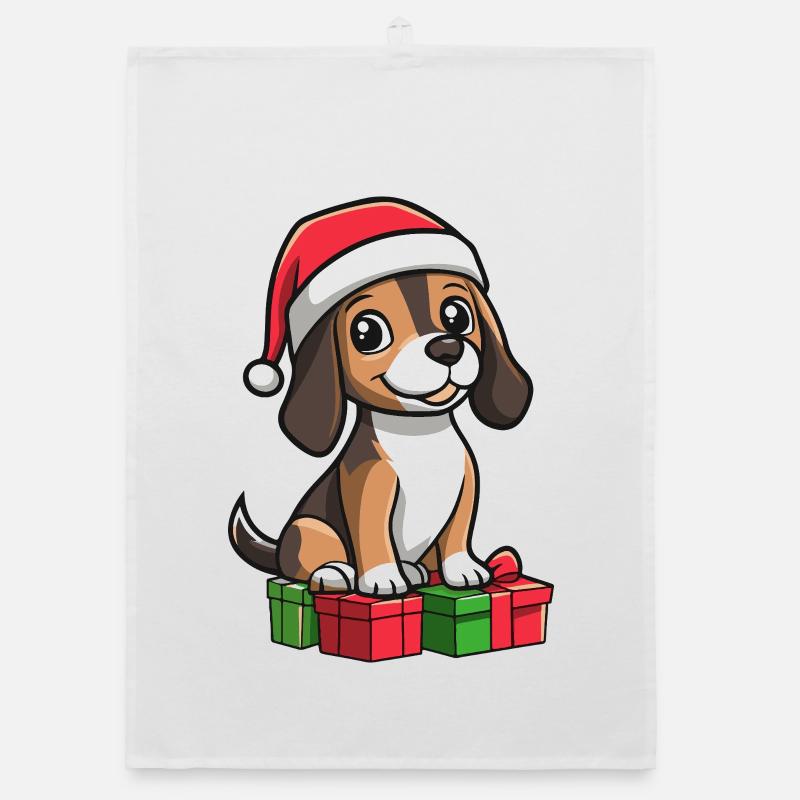 Cadeaux de Noël pour les Beagle Torchon bio