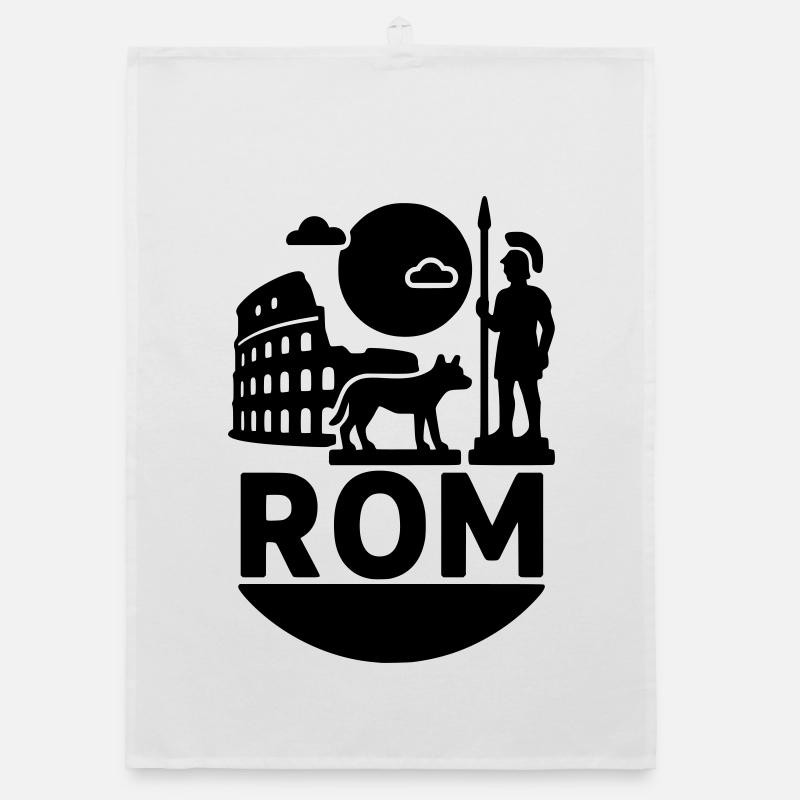 Rome Silhouette Landmark Organic dish towel
