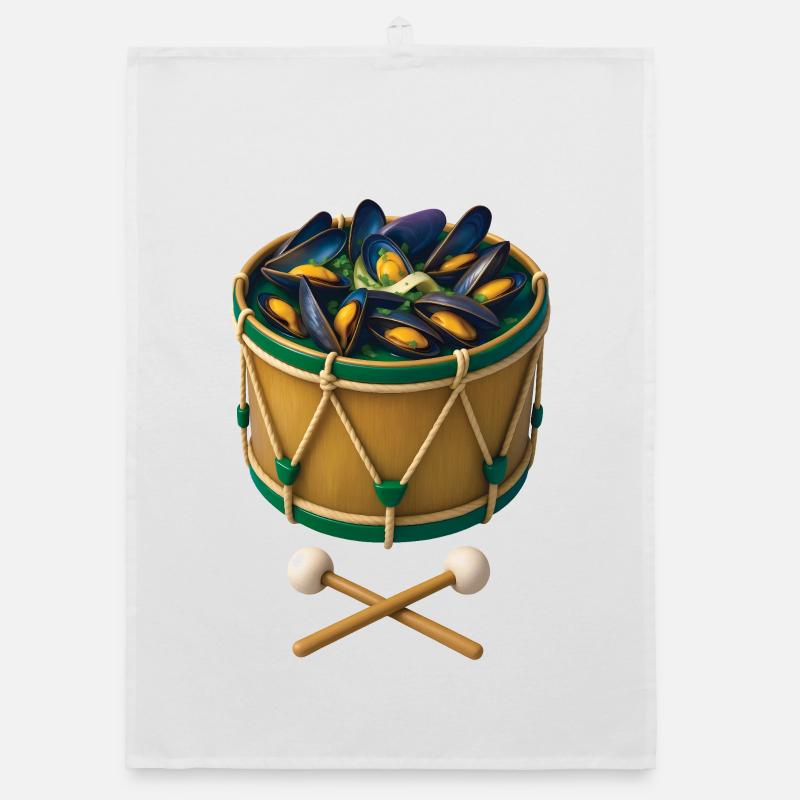 BEATING MUSSELS - Belgium Organic dish towel
