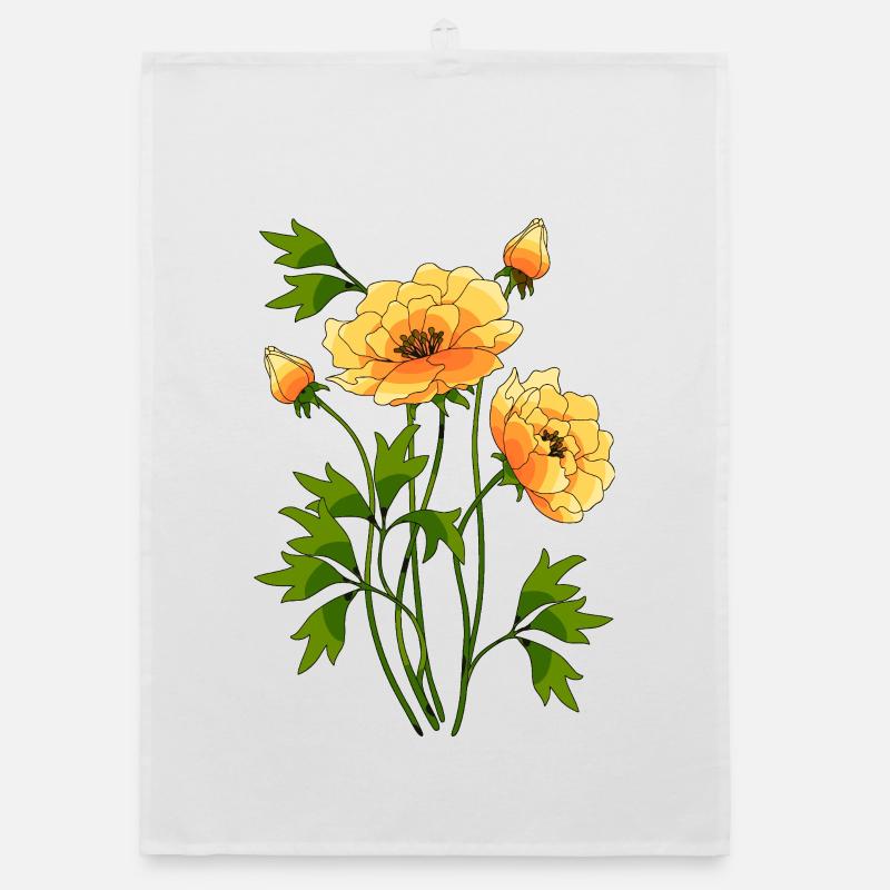 Blumen Organic Geschirrtuch
