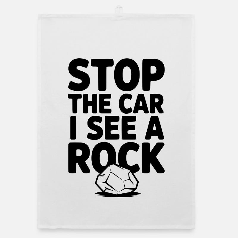 Halt das Auto an, ich sehe einen Stein Organic Geschirrtuch
