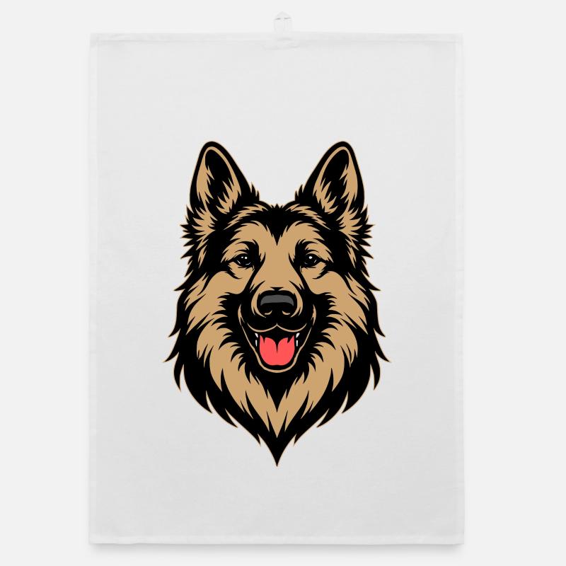 German Shepherd Design Organic dish towel