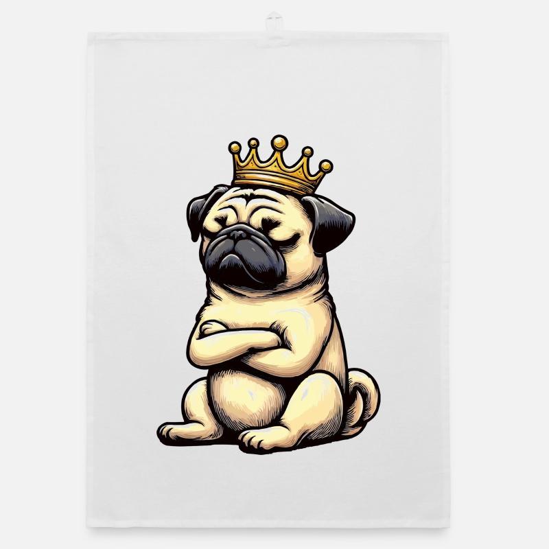 Mops Möpse Mopsbesitzer Mopsliebhaber Mopshalter Organic Geschirrtuch