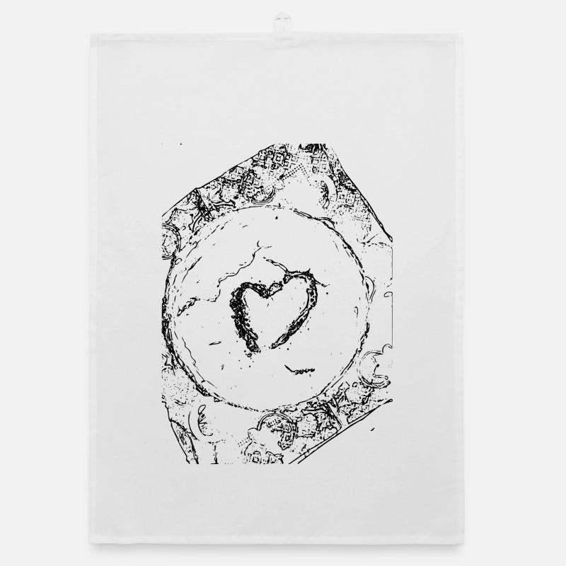 Heart Organic dish towel