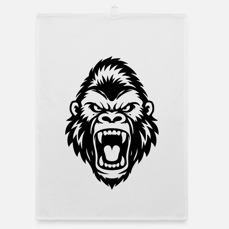 Icône de la tête de gorille Torchon bio