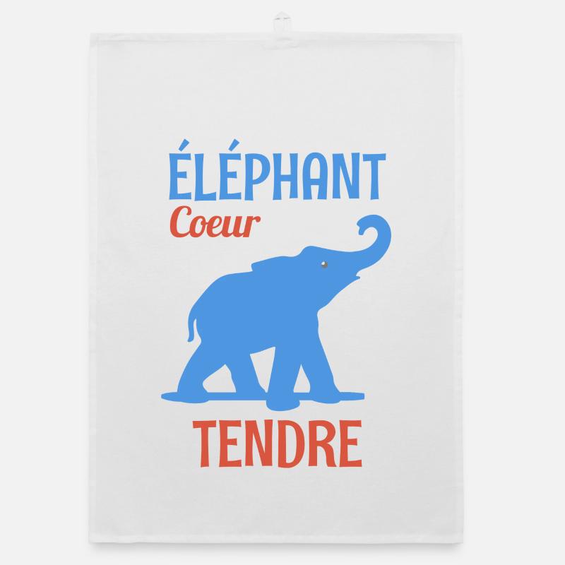 Tender Heart Elephant Organic dish towel