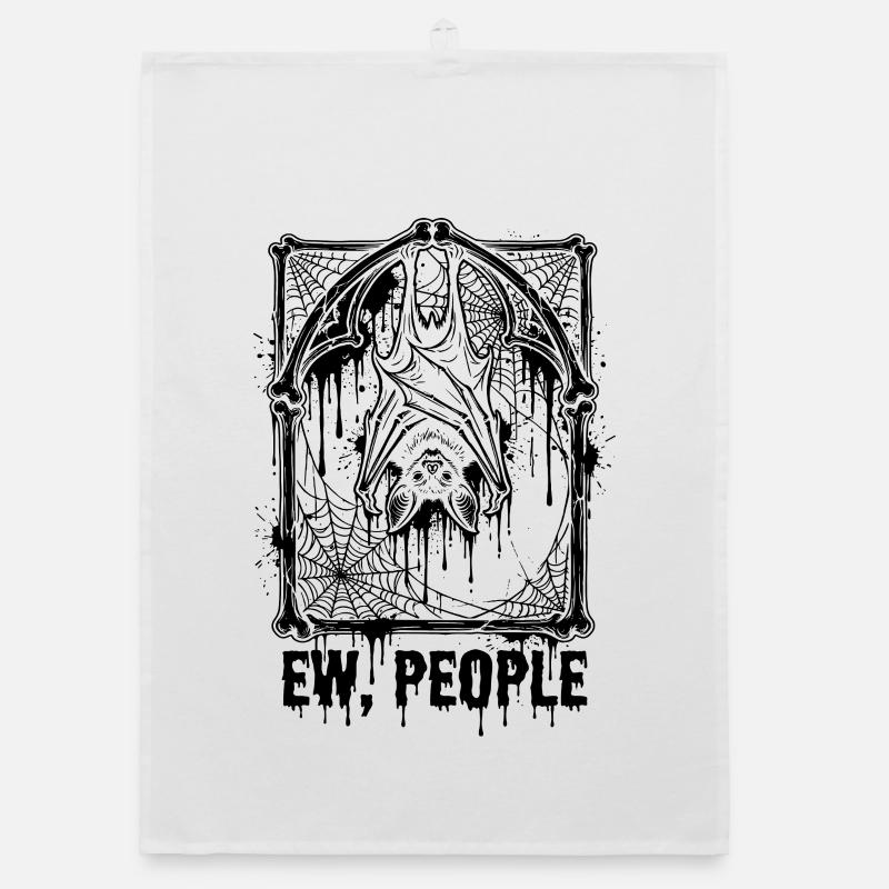 Ew People Bat Gothic Organic dish towel