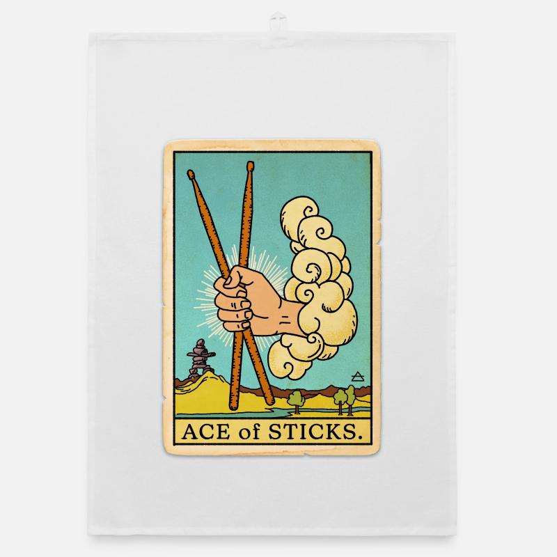 Air Drummer Tarot Organic Geschirrtuch