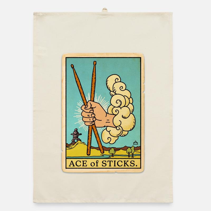 Air Drummer Tarot Organic Geschirrtuch