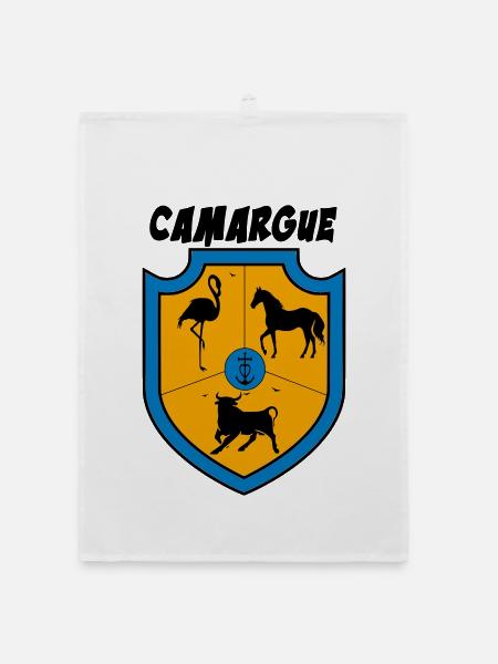 Camargue - Torchon bio - blanc - Devant