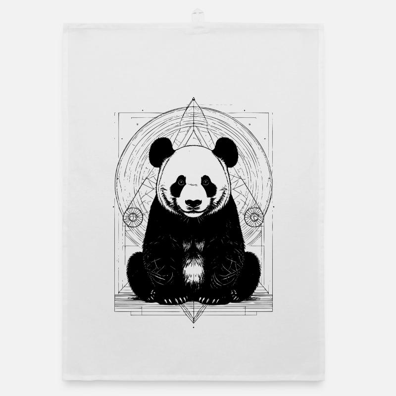 Panda Muster Organic Geschirrtuch