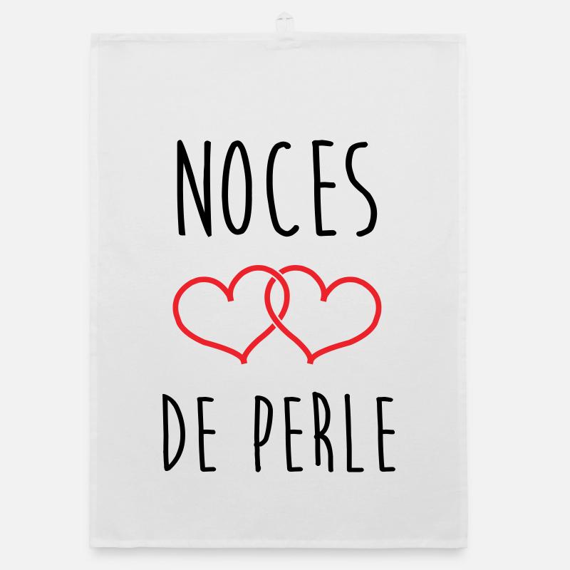 Pearl Wedding 30 Years Organic dish towel