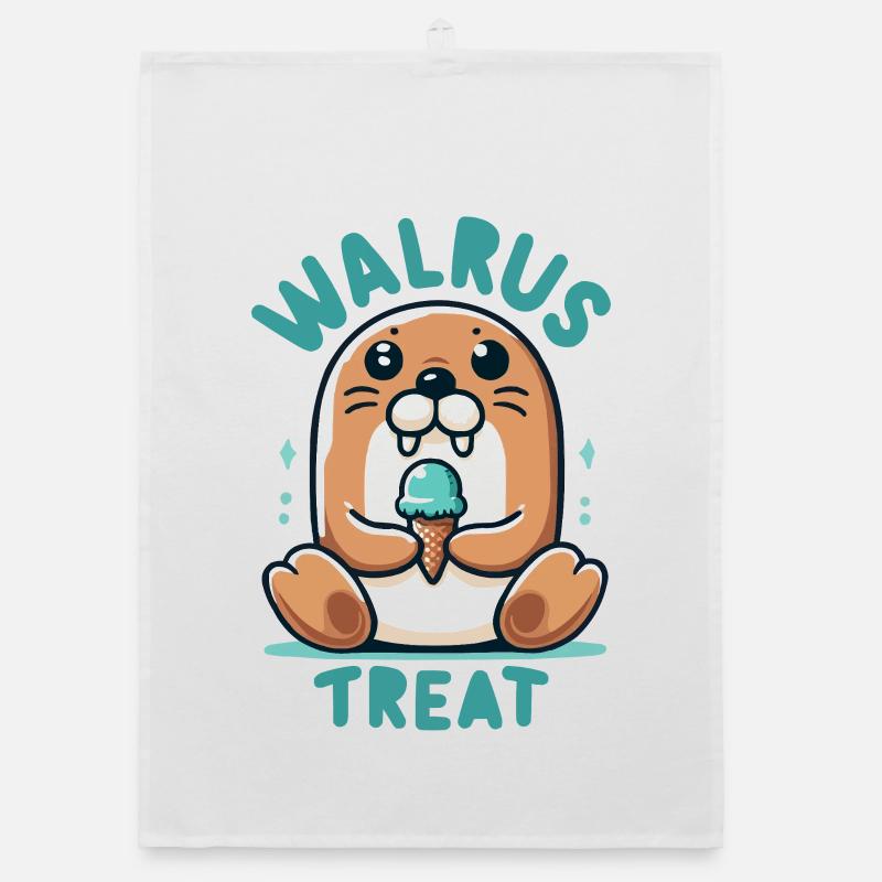 Walrus Treat Eiscreme Organic dish towel