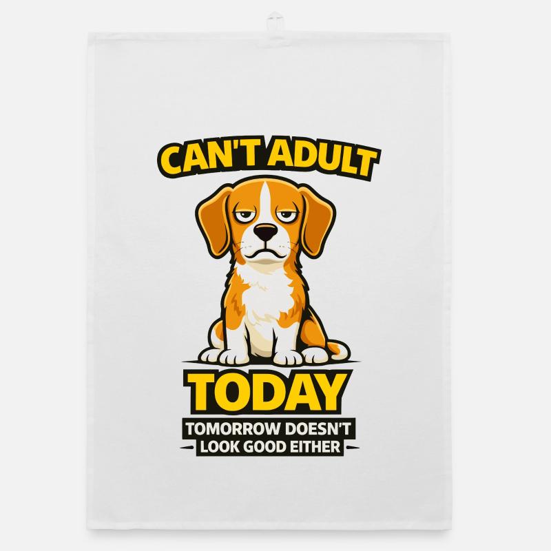 Beagle kann heute nicht erwachsen werden – Meme Organic Geschirrtuch