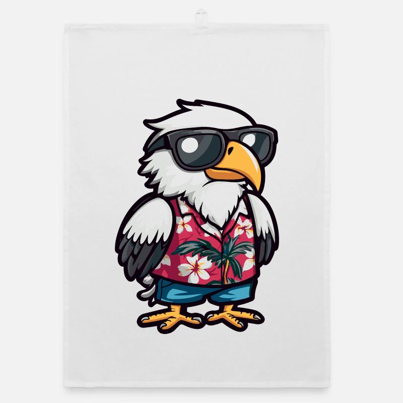 Eagle Comic Vacation Organic dish towel