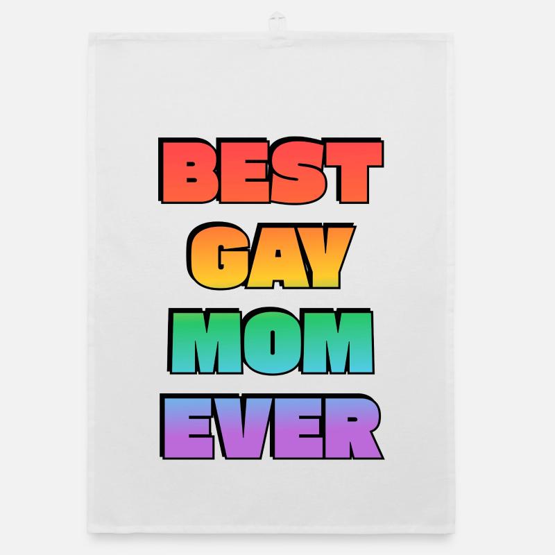 Beste schwule Mutter aller Zeiten Regenbogentext Organic Geschirrtuch