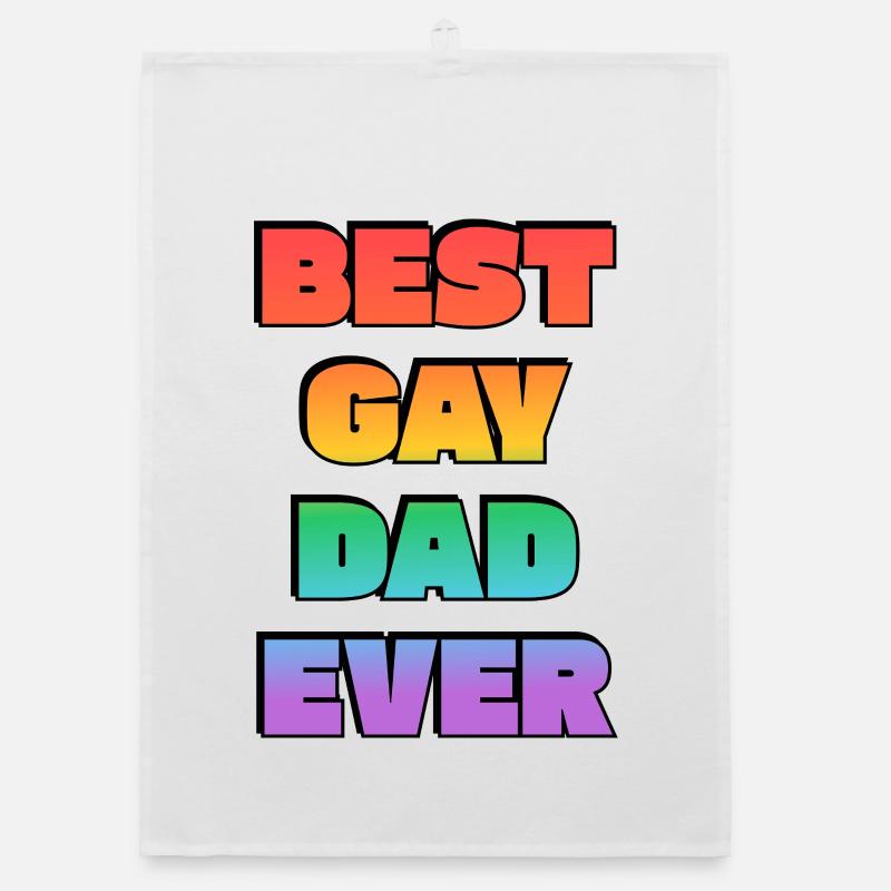 Bester schwuler Papa aller Zeiten, Rainbow Organic Geschirrtuch