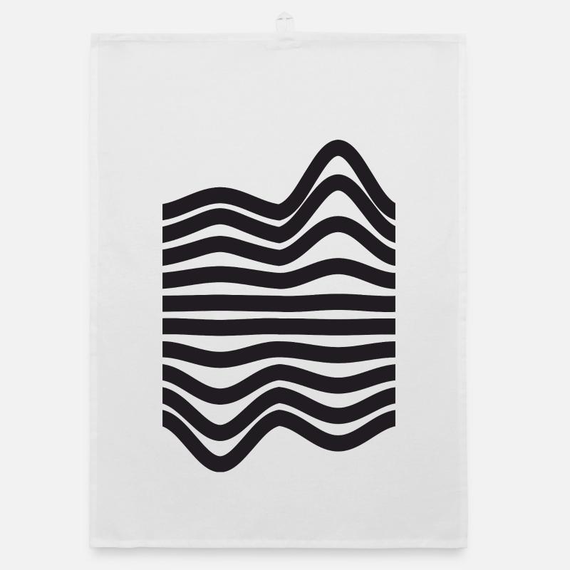 Wavy Stripe Pattern Organic dish towel