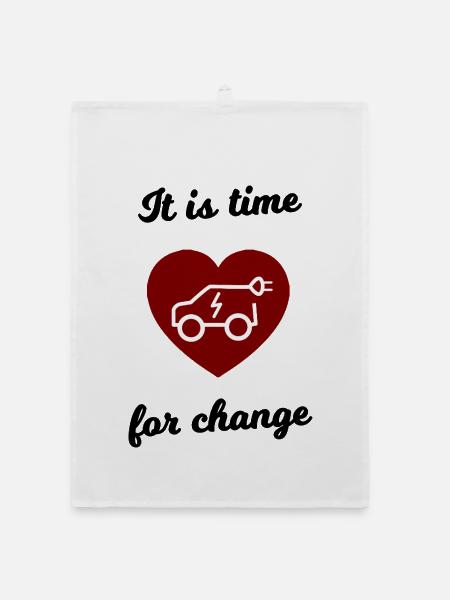 Herz EV-Liebe Icon - Organic Geschirrtuch - Weiß - Vorne