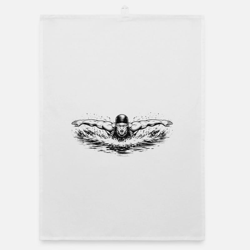 Flotter dans un puissant style Comic Ink Torchon bio