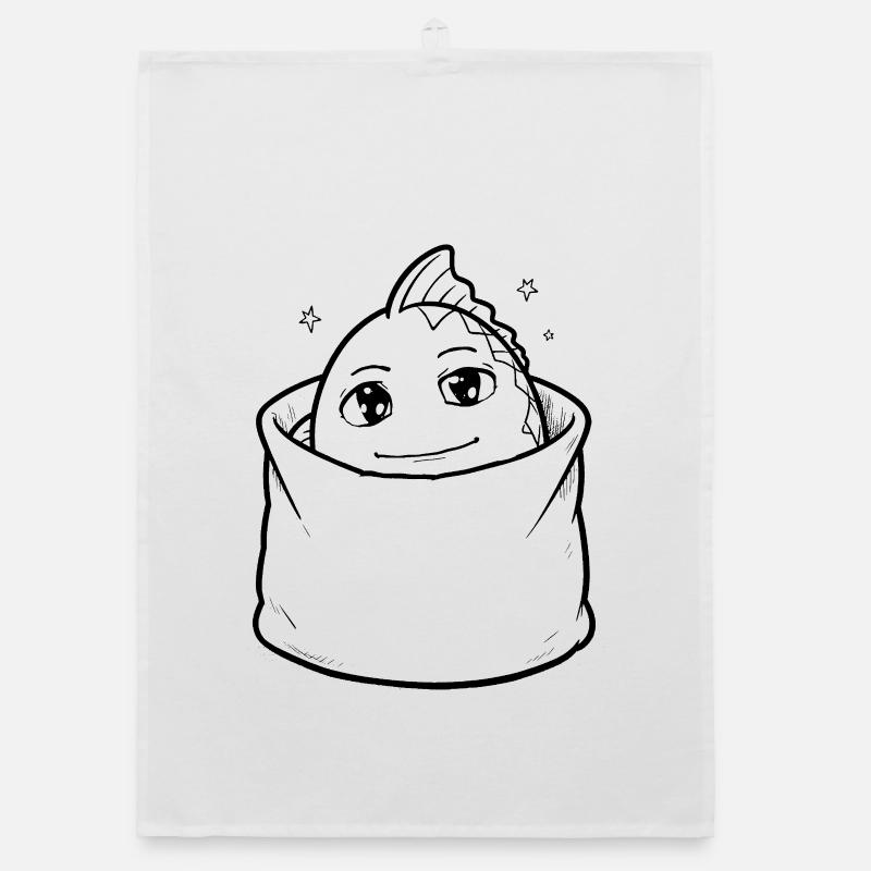 Fisch Tier Tasche Organic Geschirrtuch