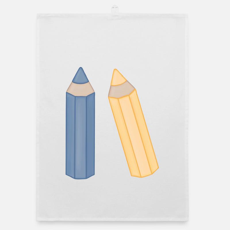 Illustration Duo de crayons de couleur Crayons de couleur Torchon bio