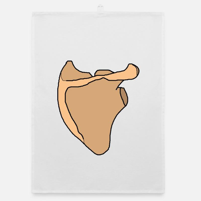 Schulterblatt Scapula Anatomie Skelett Knochen Organic Geschirrtuch