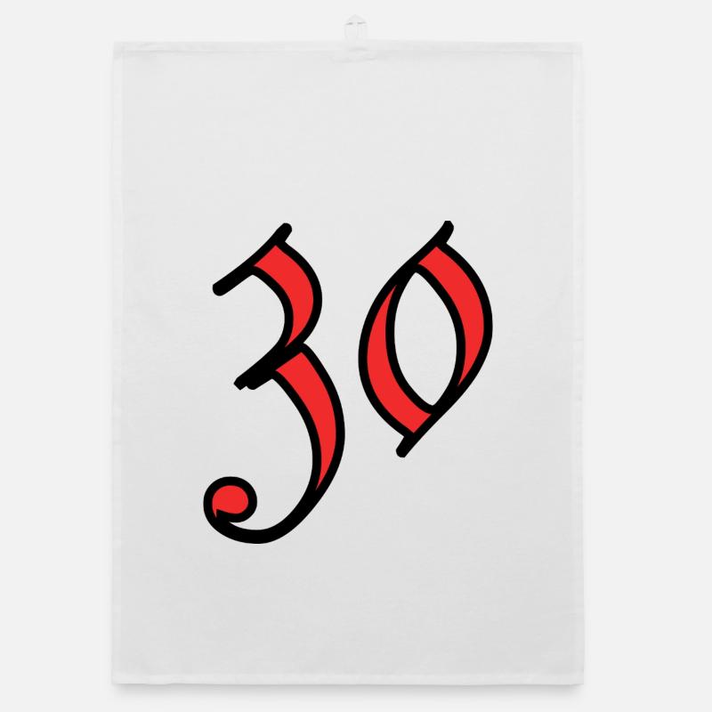 30. 30 ANS. 30e ANNIVERSAIRE. ANNIVERSAIRE 30 ANS. Torchon bio