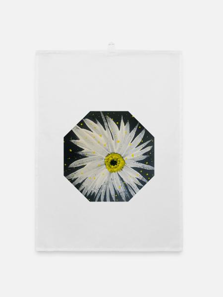 Black and White Design - Organic dish towel - white - Front