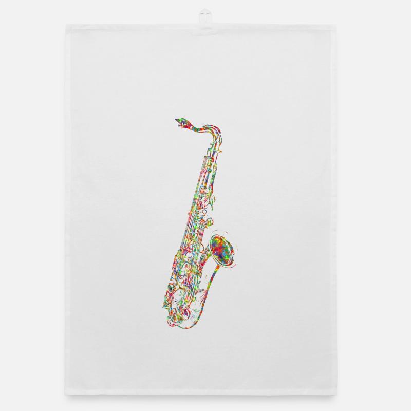 Saxophone coloré Torchon bio