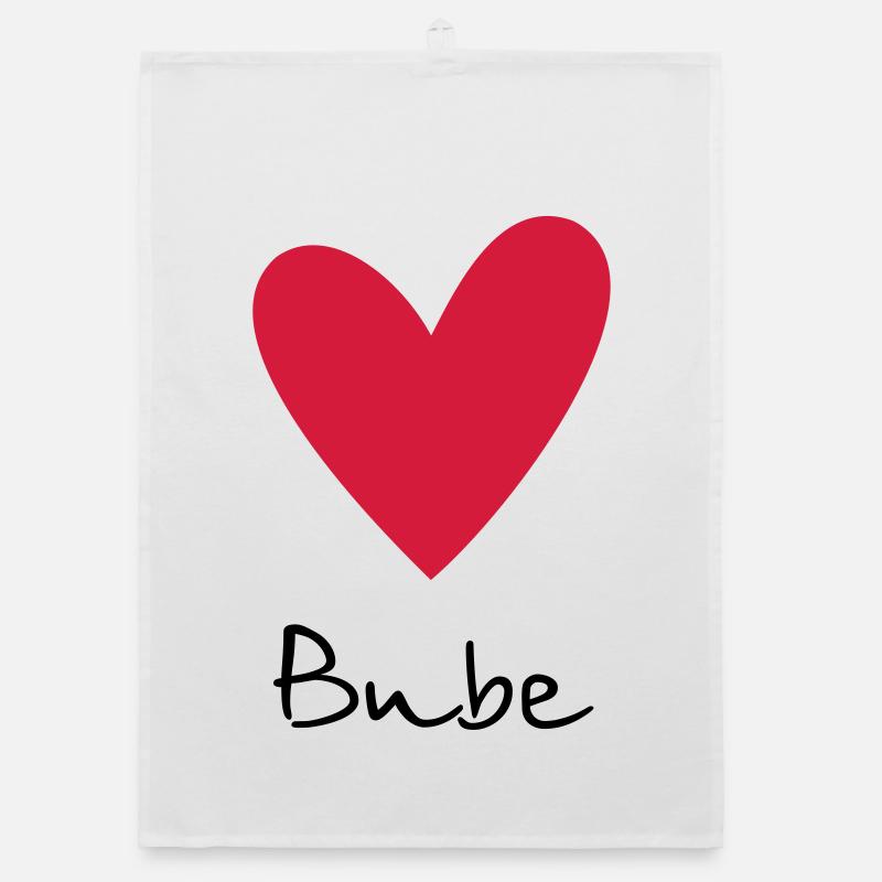 Herz Bube Herzbube Geschenk Organic Geschirrtuch