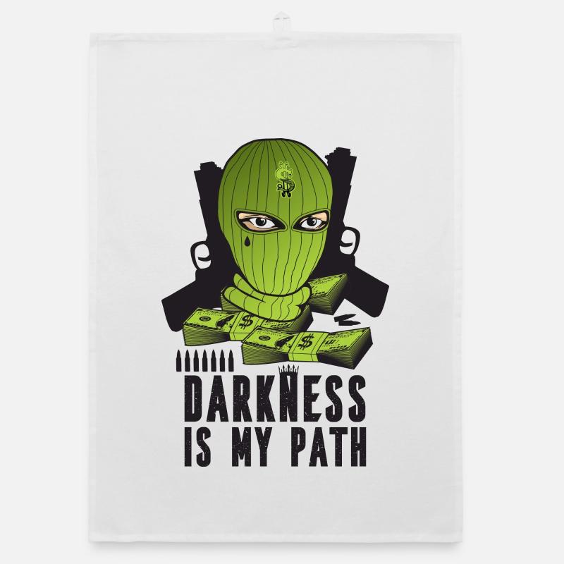 Darkness is my path Organic dish towel