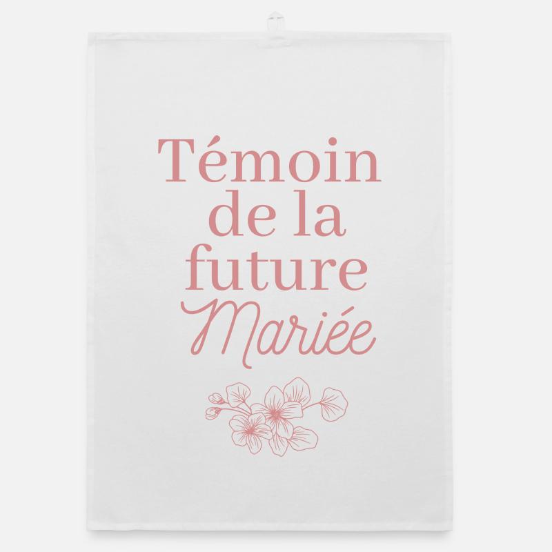 Témoin future Mariée. EVJF Enterrement célibataire Torchon bio