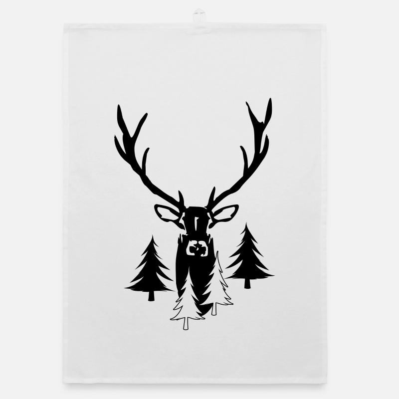 Proud Deer Trees Nature Organic dish towel