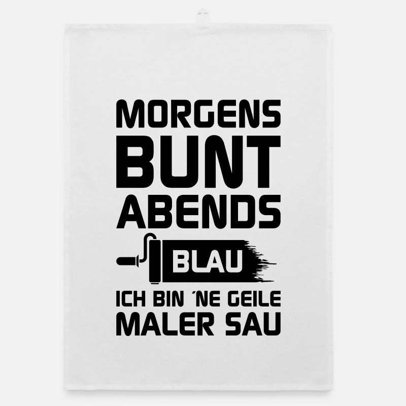 Geile Maler Sau Organic Geschirrtuch