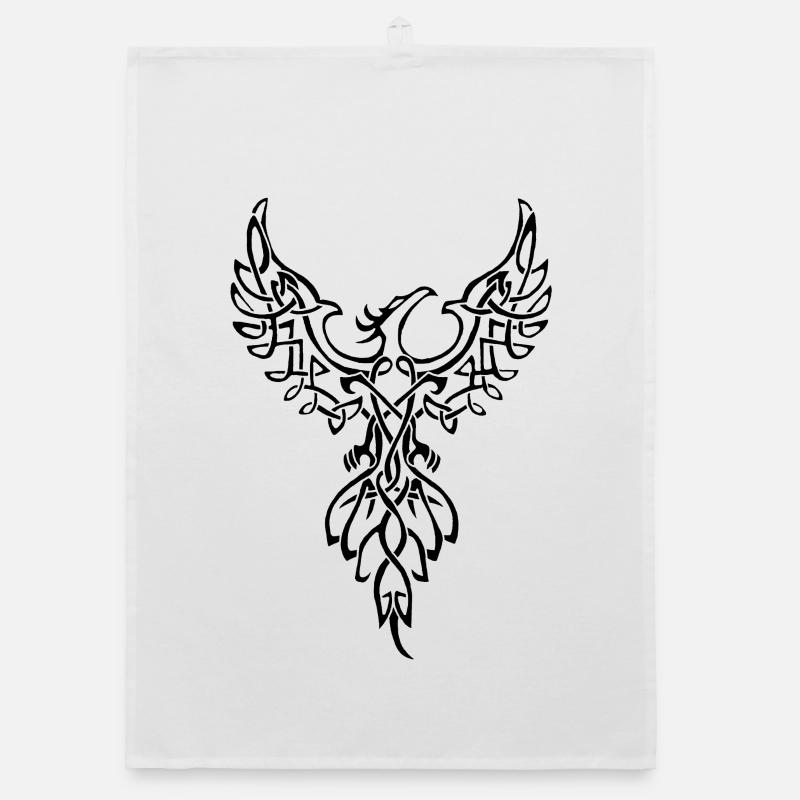 Schwarzes Phönix-Symbol Organic Geschirrtuch