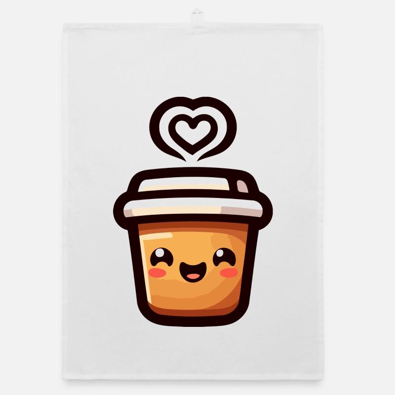 Caffeine Cutie: Der fröhliche Java Organic Geschirrtuch