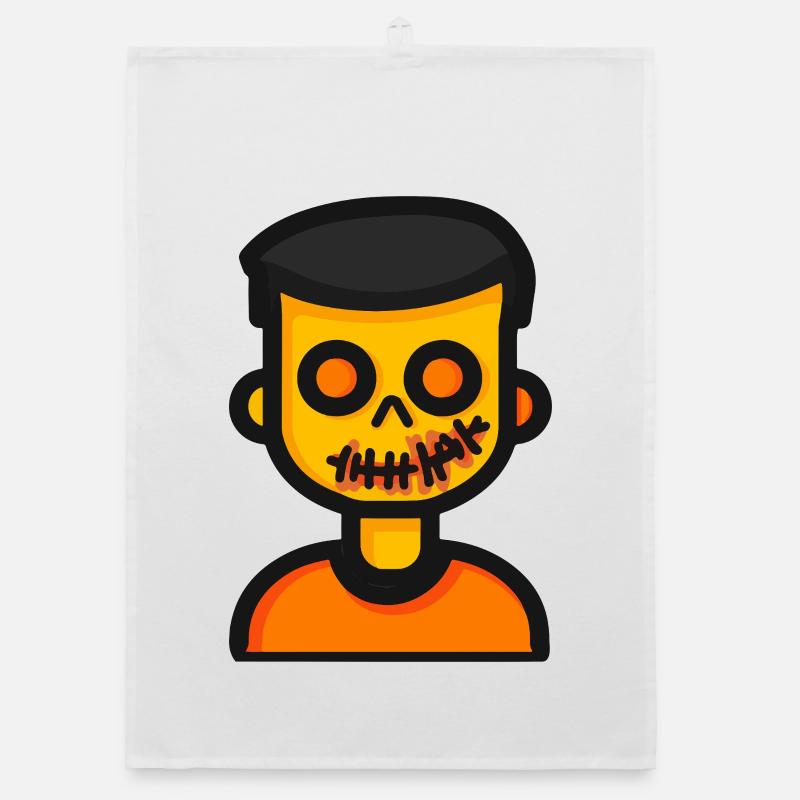 Zombie Halloween Organic dish towel