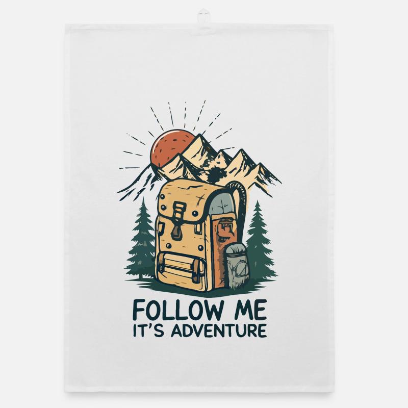 Adventure Mountain Backpack Organic dish towel