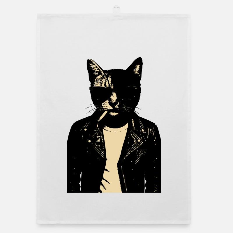 Noir Chat en Cuir Torchon bio