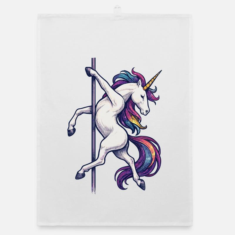 Pole Dance Unicorn Pole Dancer Pole Gift Organic dish towel