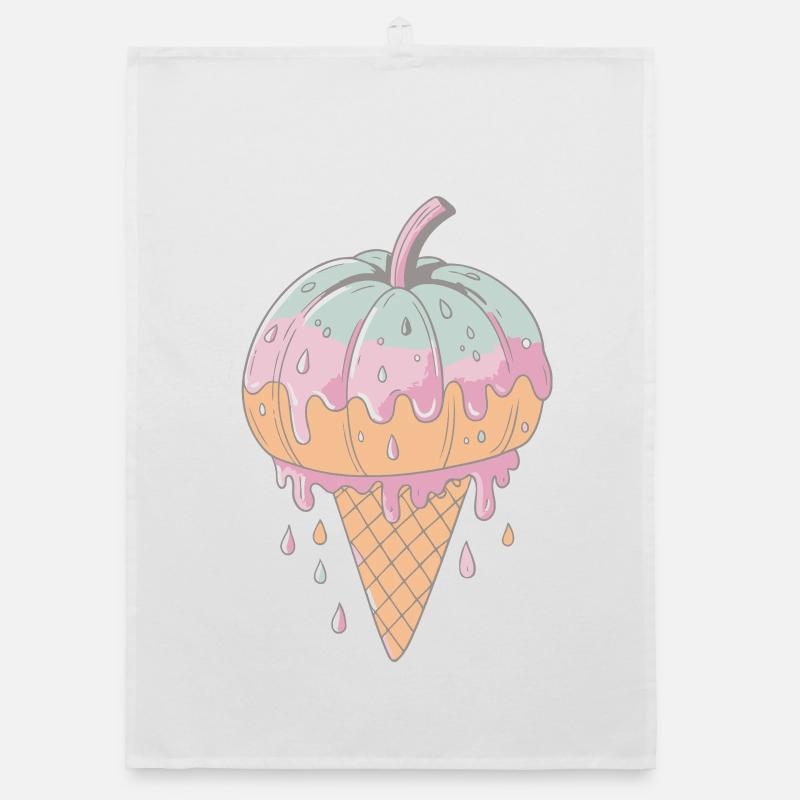Zartes Pastell Drips Cornet Organic Geschirrtuch