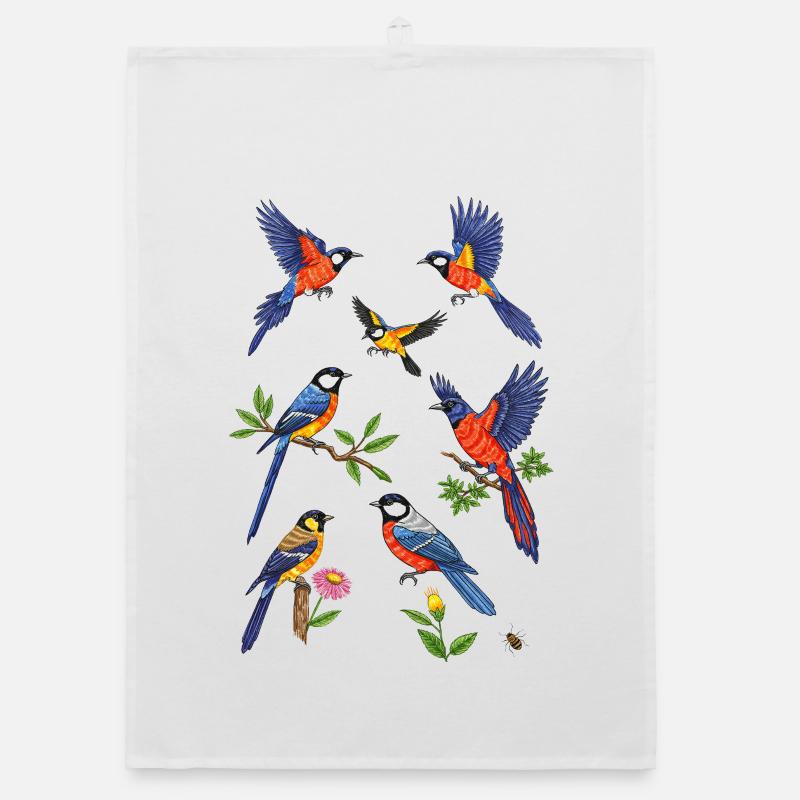Kingfisher Birds Organic dish towel