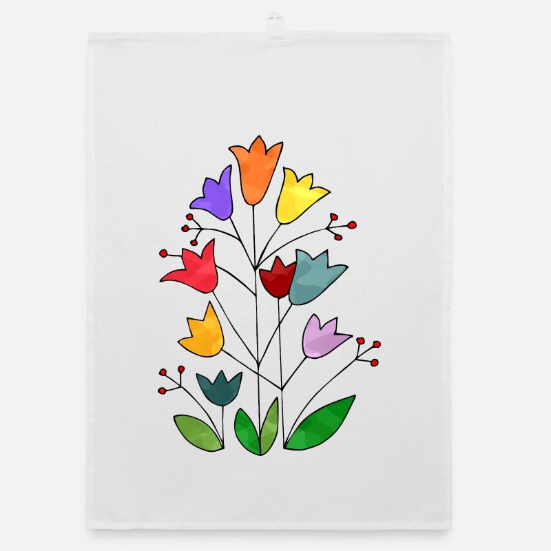 Blumen Organic Geschirrtuch