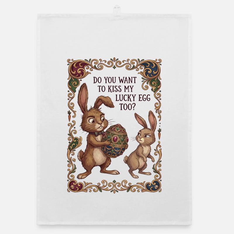Lucky Egg Art Organic Geschirrtuch