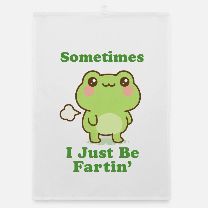 Manchmal bin ich einfach nur ein Furzfrosch Organic Geschirrtuch